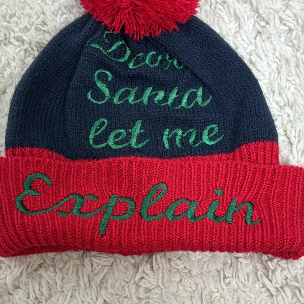 Modern Heritage Christmas Beanie‎ Kids One Size Navy Blue Red Green